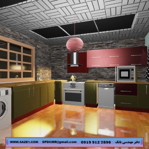 طراحی کابینت آشپزخانه با تری دی مکس